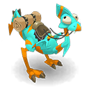 Dragodinde Turquoise et Rousse