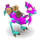 Dragodinde Turquoise et Orchidée