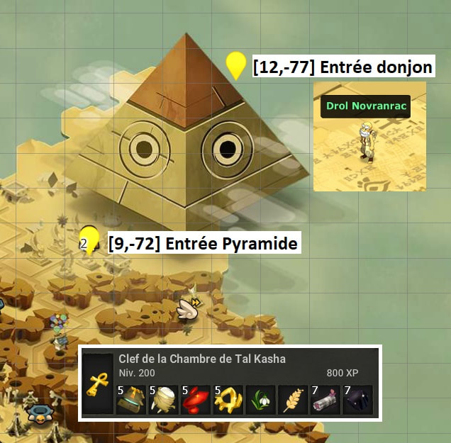 L'entrée du donjon dans la Pyramide maudite