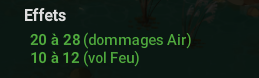 Sort de deux lignes de dommages