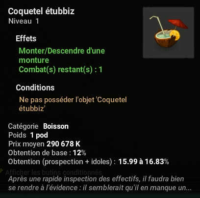 Coquetel étubbiz (taux de base 12%)
