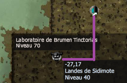Entrée du Laboratoire de Brumen Tinctorias en [-27,17], dans les Landes de Sidimote