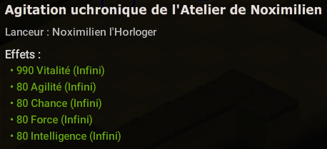 Bonus obtenu avec un Élixir uchronique mineur