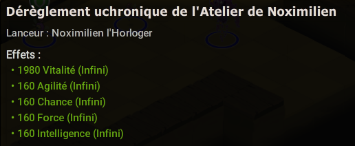 Bonus obtenu avec un Élixir uchronique amélioré