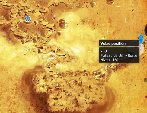 Position du Plateau de Ush en [7,-3], dans la Lande Poilue (Ecaflipus)