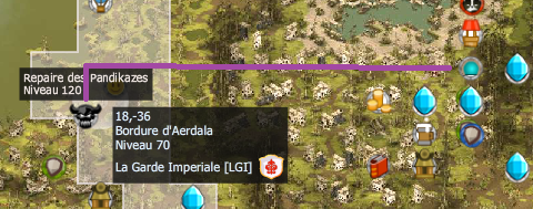 Position du Repaire des Pandikazes en [18,-36], à la Bordure d'Aerdala