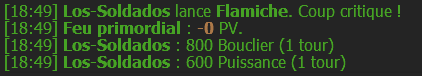 Frapper le Feu quand on en est l'invocateur : on reçoit le boost