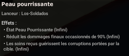 Effets de l'état « Peau Pourrissante »